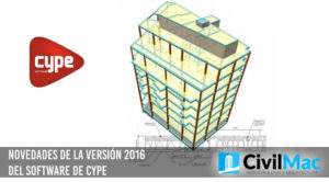 Novedades de la versión 2016 del software de CYPE