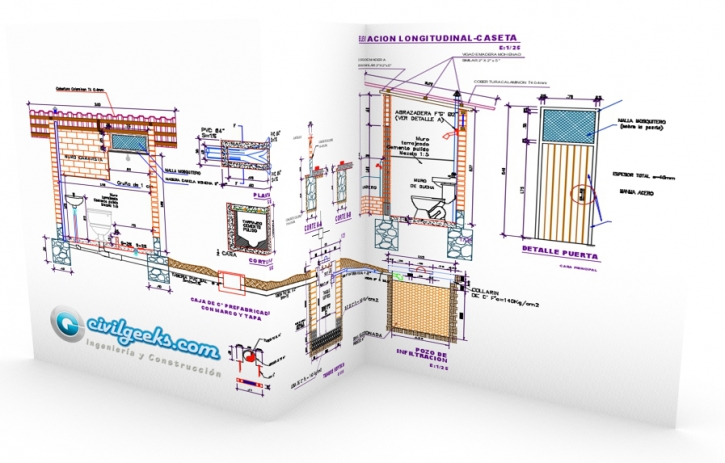 Planos completos de letrinas